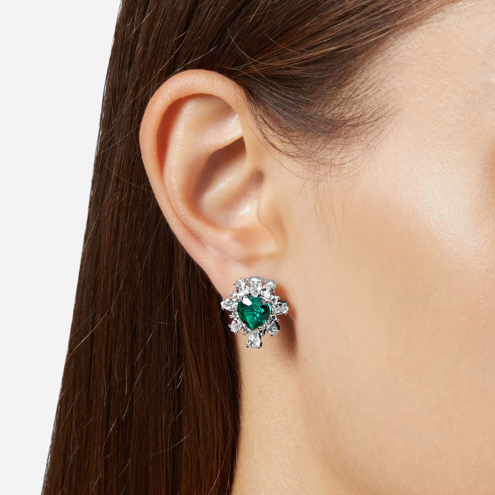 Orecchini Chiara Ferragni Cuore Emerald