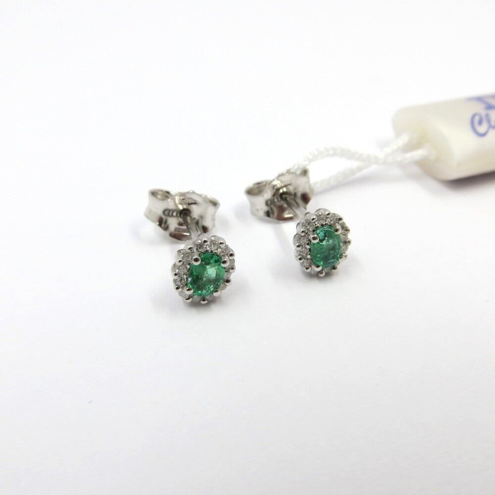 Orecchini DAVITE&DELUCCHI Oro, Brillanti e Smeraldi