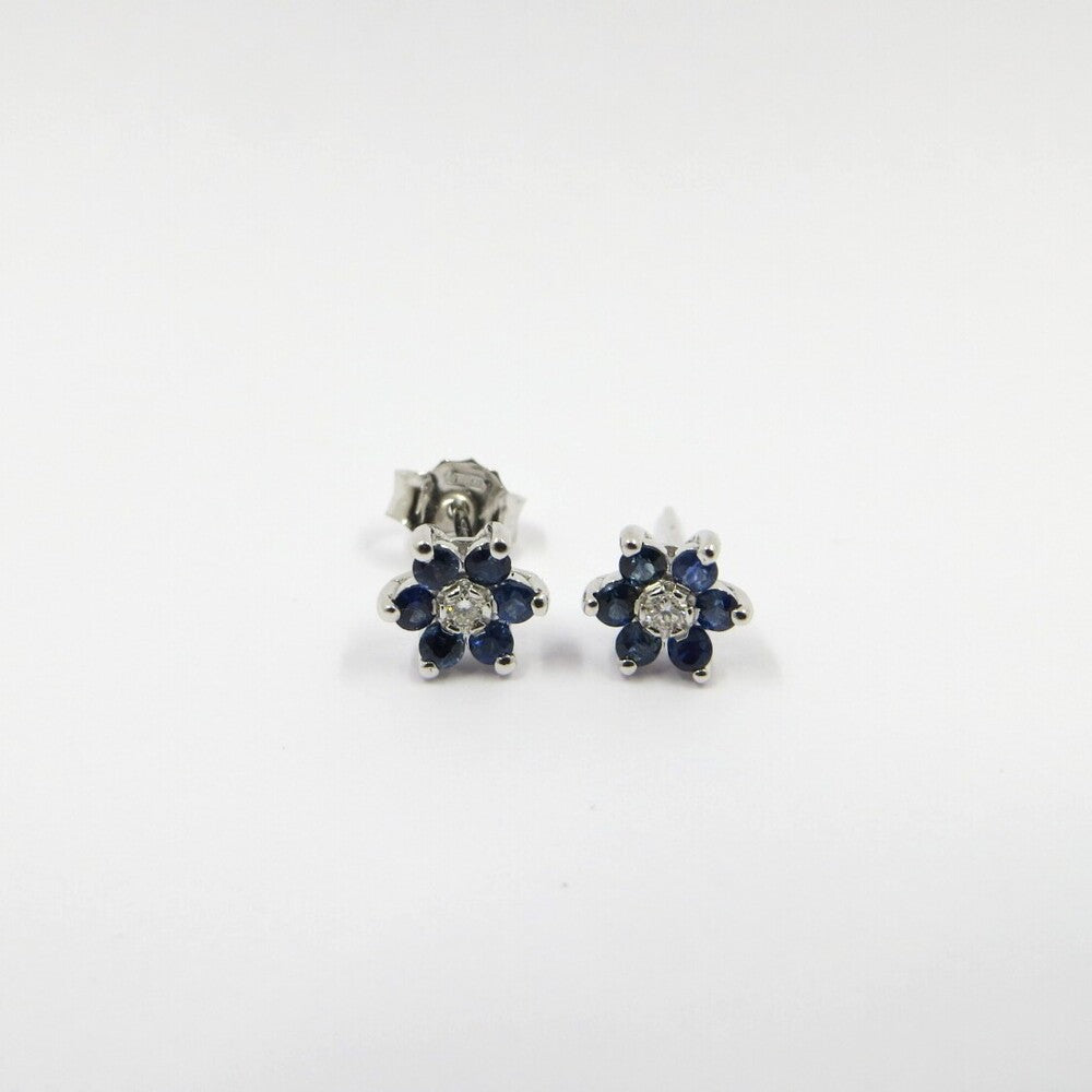 Orecchini DAVITE&DELUCCHI FIORE Oro, Brillanti e Zaffiri Blu