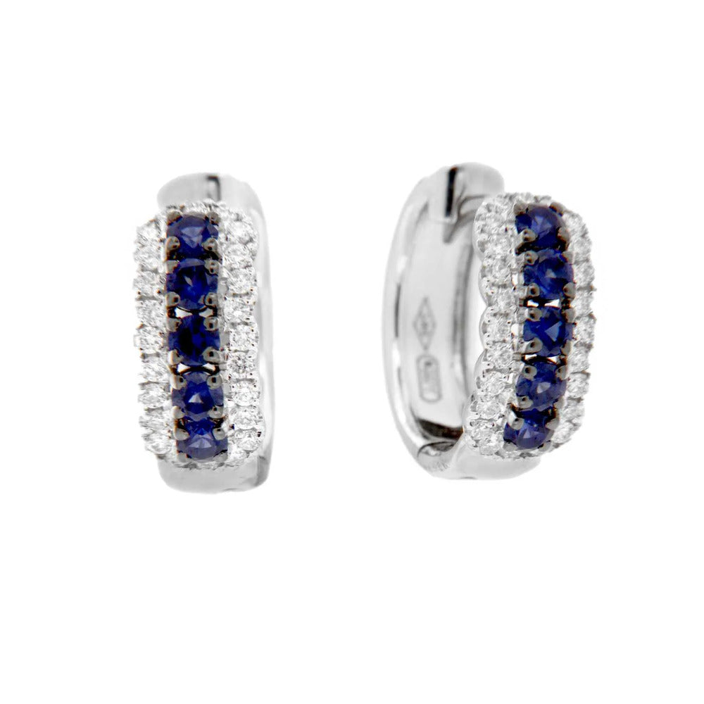 Orecchini DAVITE&DELUCCHI Oro Bianco, Diamanti e Zaffiri