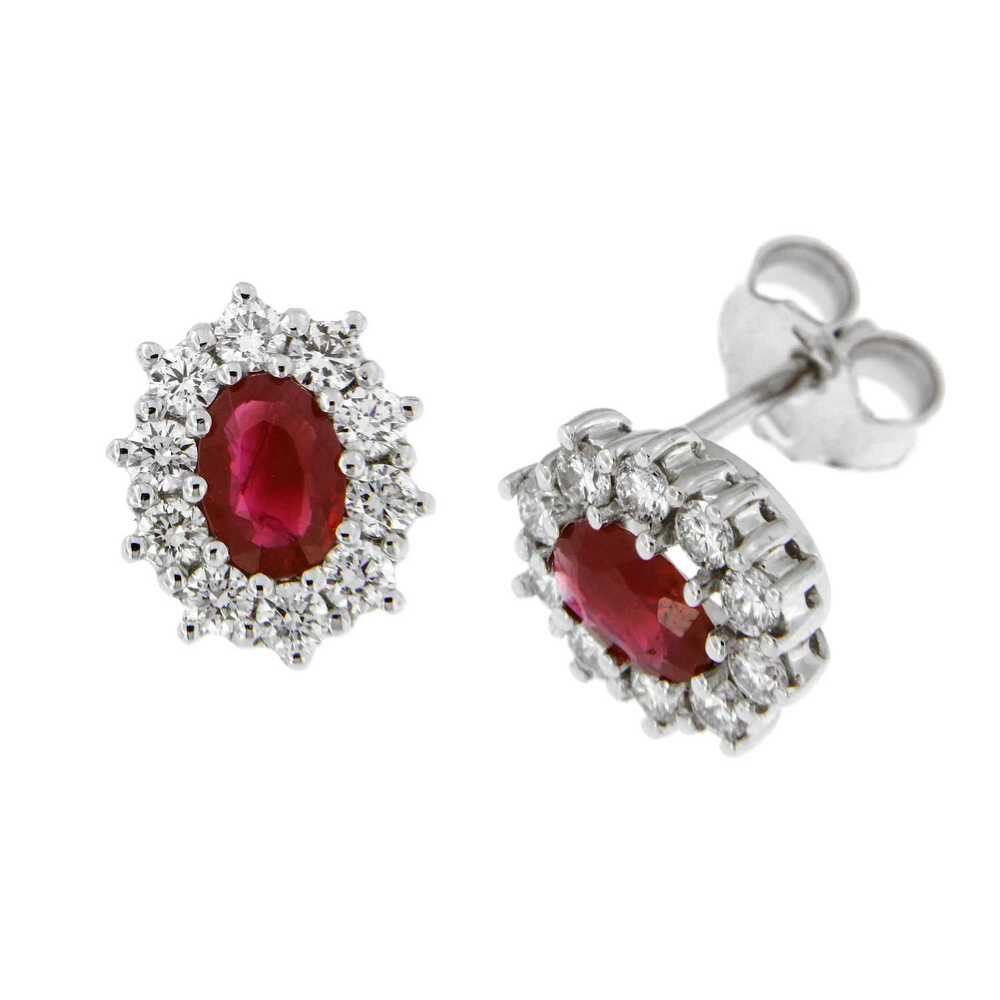 Orecchini DAVITE&DELUCCHI Oro, Brillanti e Rubini