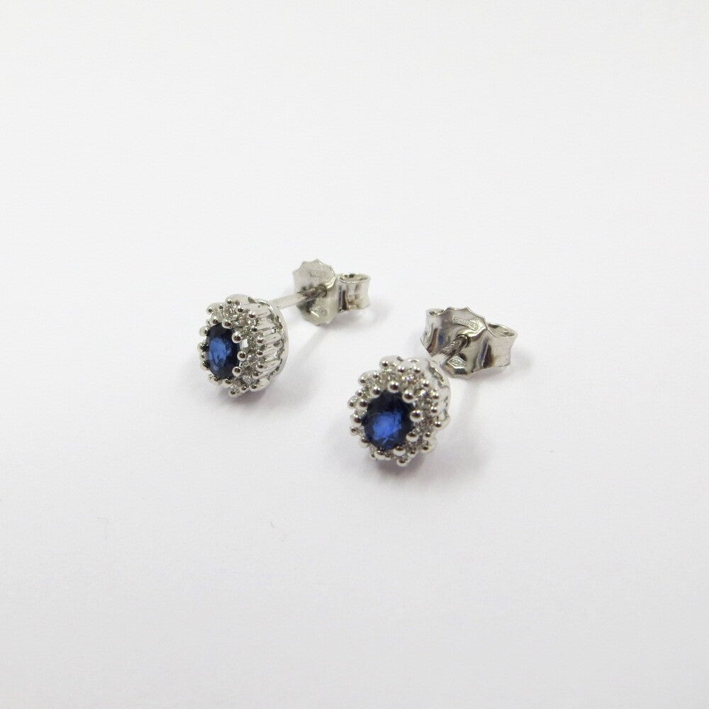 Orecchini DAVITE&DELUCCHI Oro, Brillanti e Zaffiri Blu