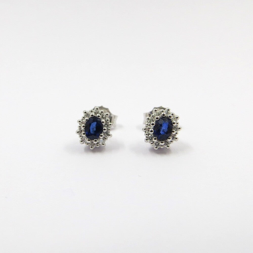 Orecchini DAVITE&DELUCCHI Oro, Brillanti e Zaffiri Blu