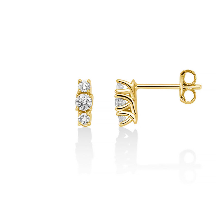 Orecchini Miluna Trilogy in Oro con Diamanti