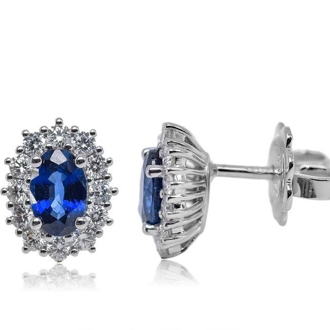 Orecchini GIORGIO VISCONTI Oro Diamanti e Zaffiri Blu