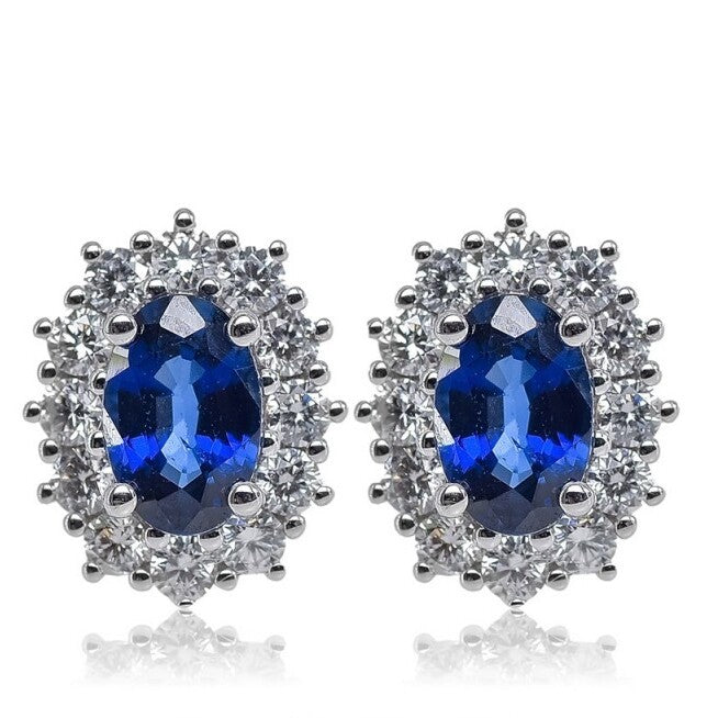 Orecchini GIORGIO VISCONTI Oro Diamanti e Zaffiri Blu