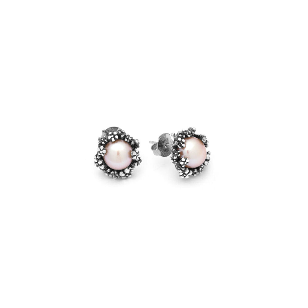 Orecchini Giovanni Raspini Blossom Argento e Perla Rosa