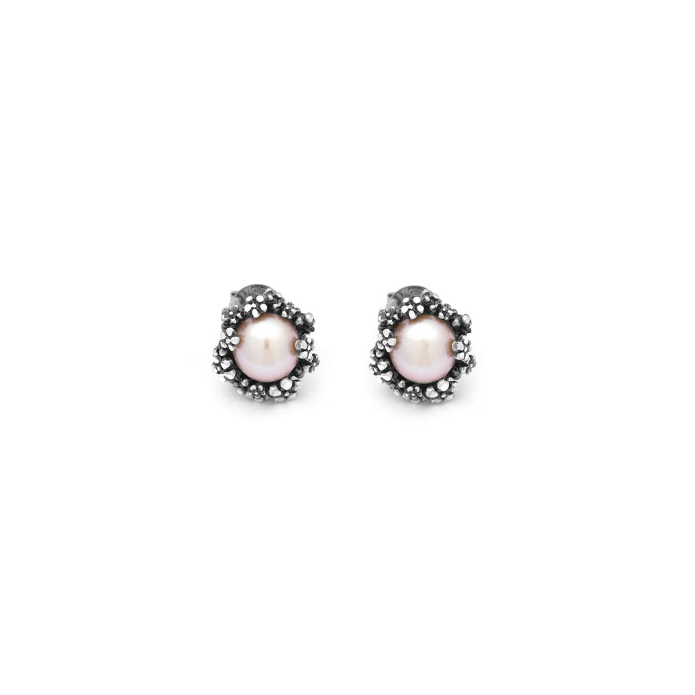 Orecchini Giovanni Raspini Blossom Argento e Perla Rosa