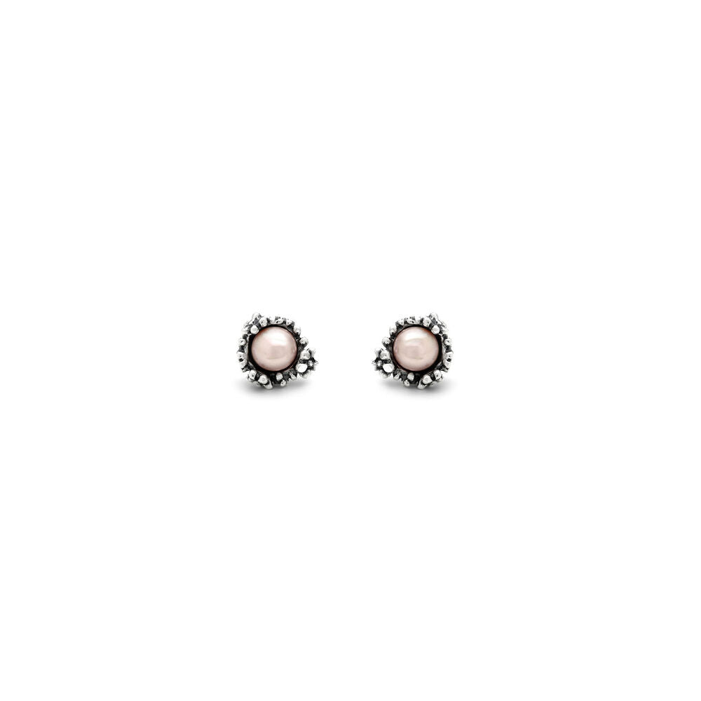 Orecchini Giovanni Raspini Blossom Argento e Perla Rosa