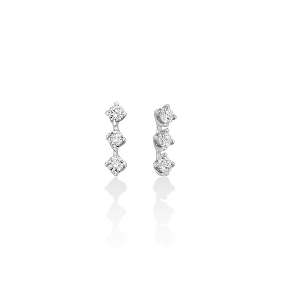 Orecchini Miluna Trilogy Oro Bianco e Diamanti