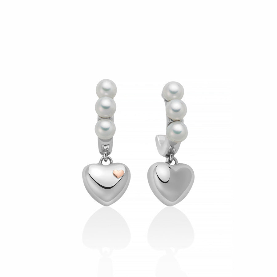 Orecchini Miluna in Argento con Perle e pendente