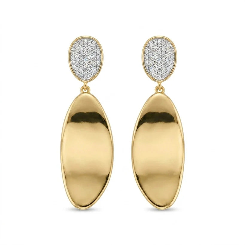 Orecchini SOVRANI Fashion Mood Ottone dorato e Zirconi