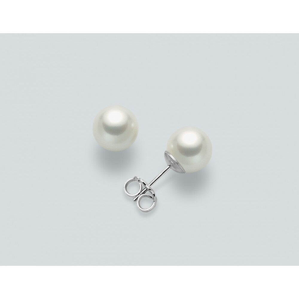 Orecchini Miluna in Oro Bianco con Perle , mm