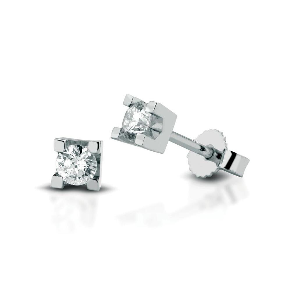 Orecchini a lobo quadrati LELUNE Diamonds Oro e Diamante
