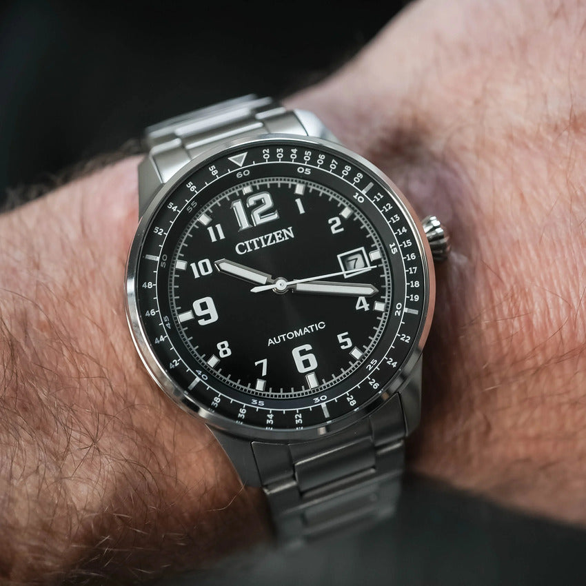 Orologio Automatico CITIZEN Military Silver/Black