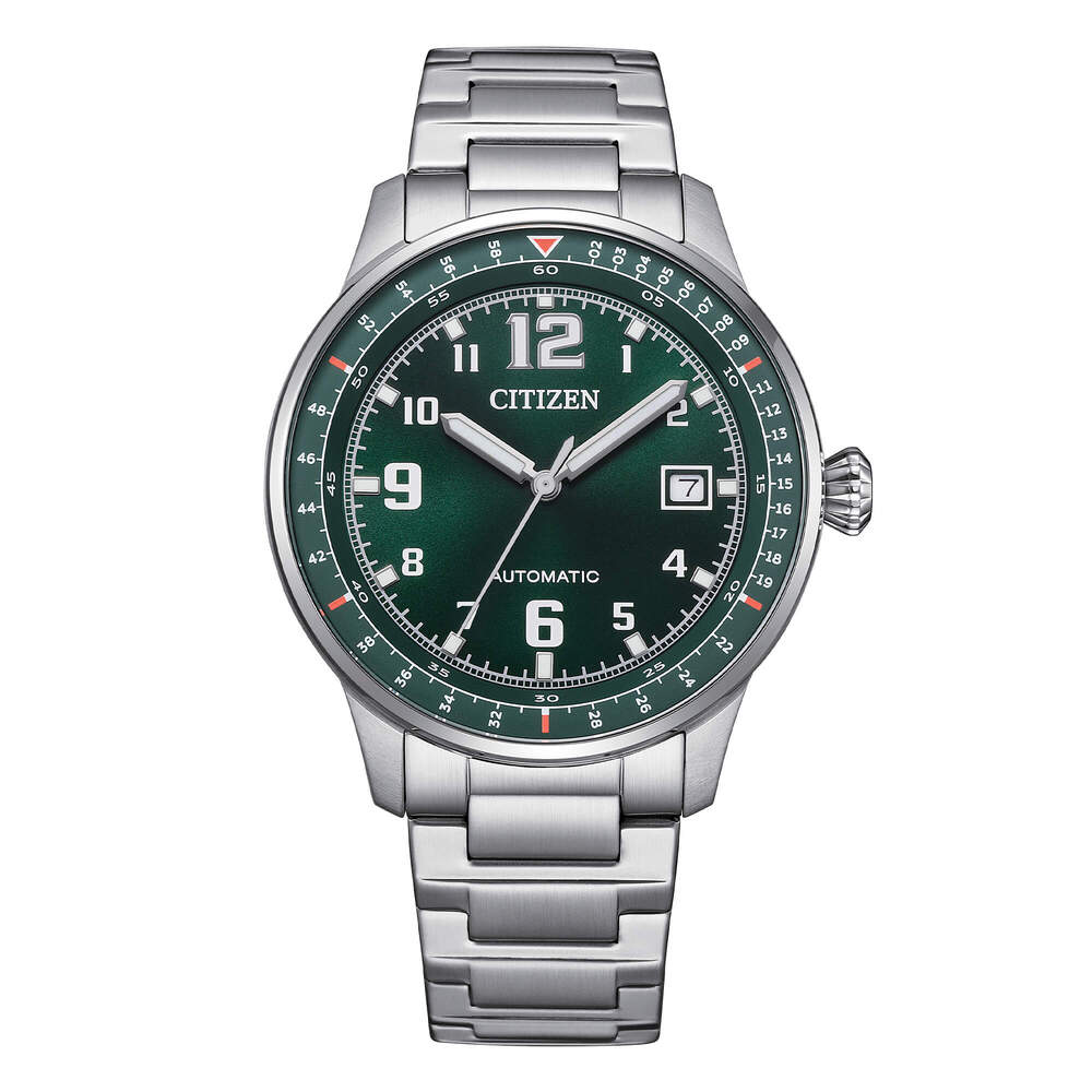 Orologio Automatico CITIZEN Military Silver/Green
