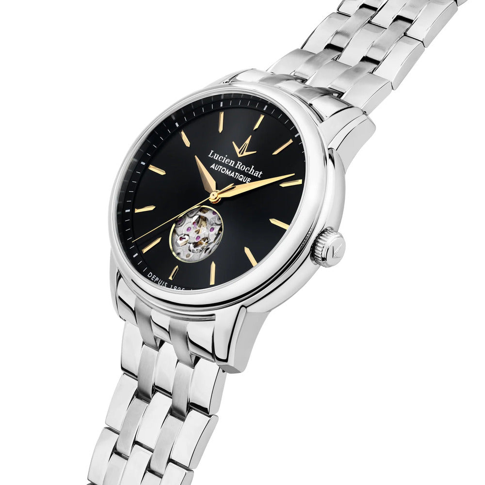 Orologio Automatico Lucien Rochat Iconic Black, Silver 42 mm