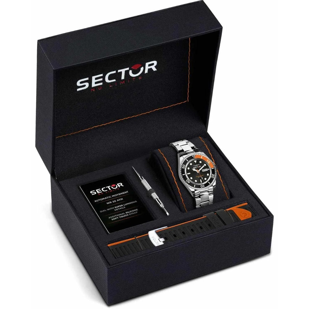 Orologio Automatico Uomo SECTOR Collezione 230 Black/Orange