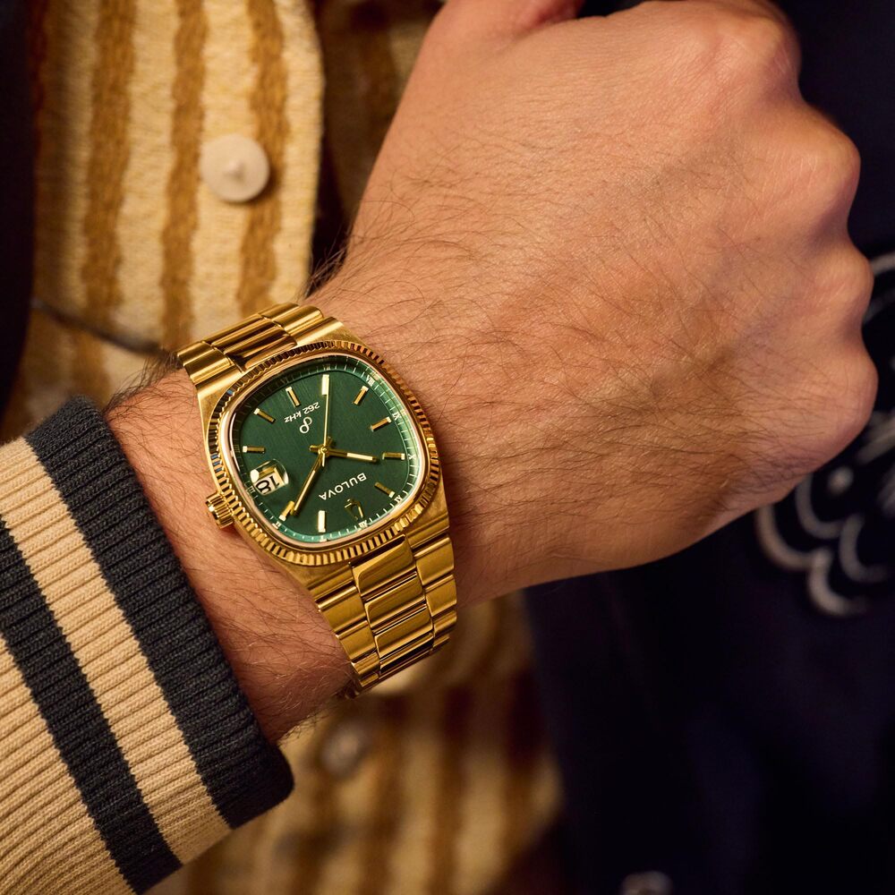 Orologio BULOVA Precisionist 262 kHz Super Seville Gold Green