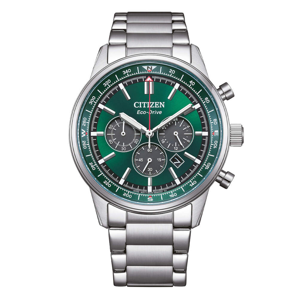 Orologio CITIZEN Aviator Crono Silver/Green