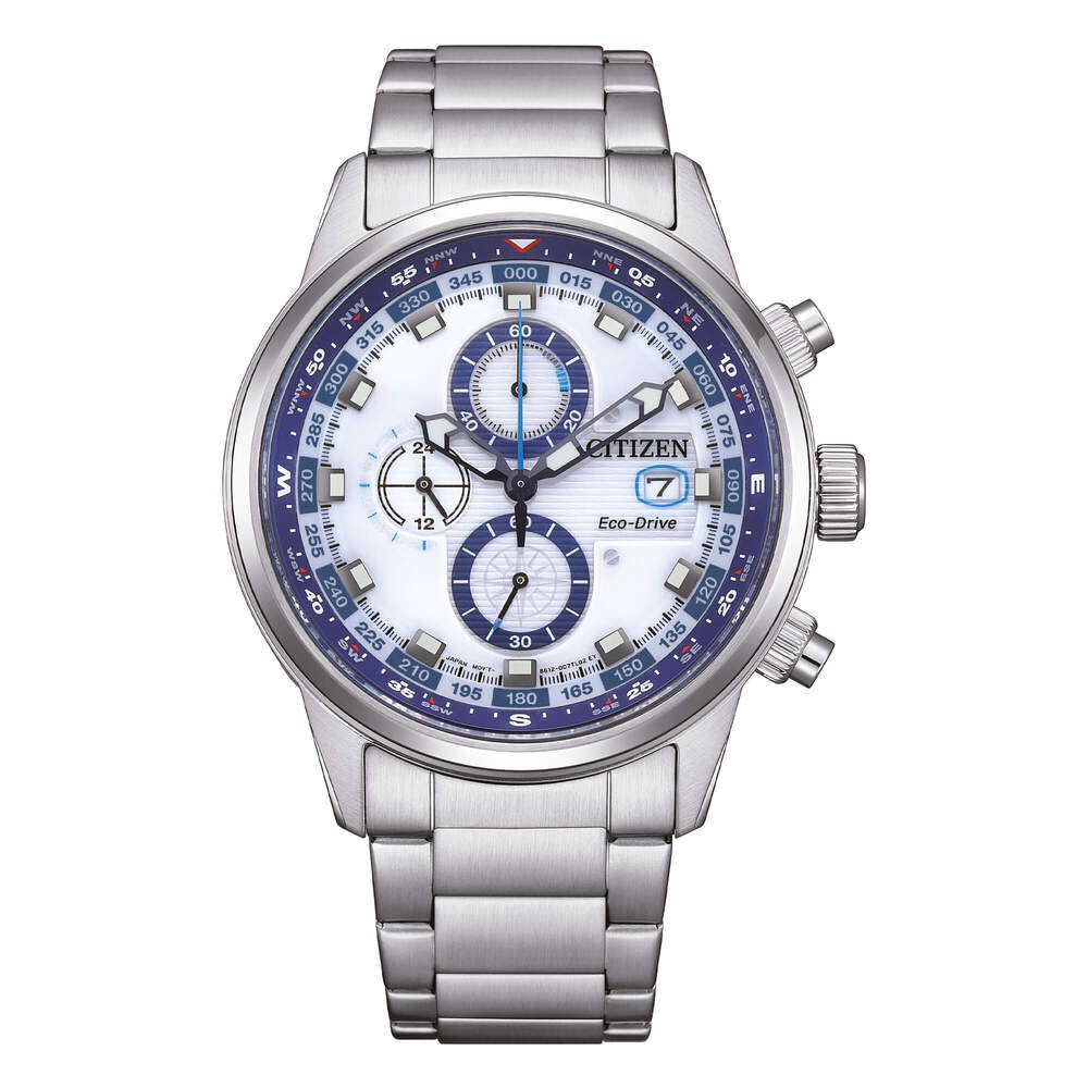 Orologio CITIZEN Nautic Crono Silver/White/Blue