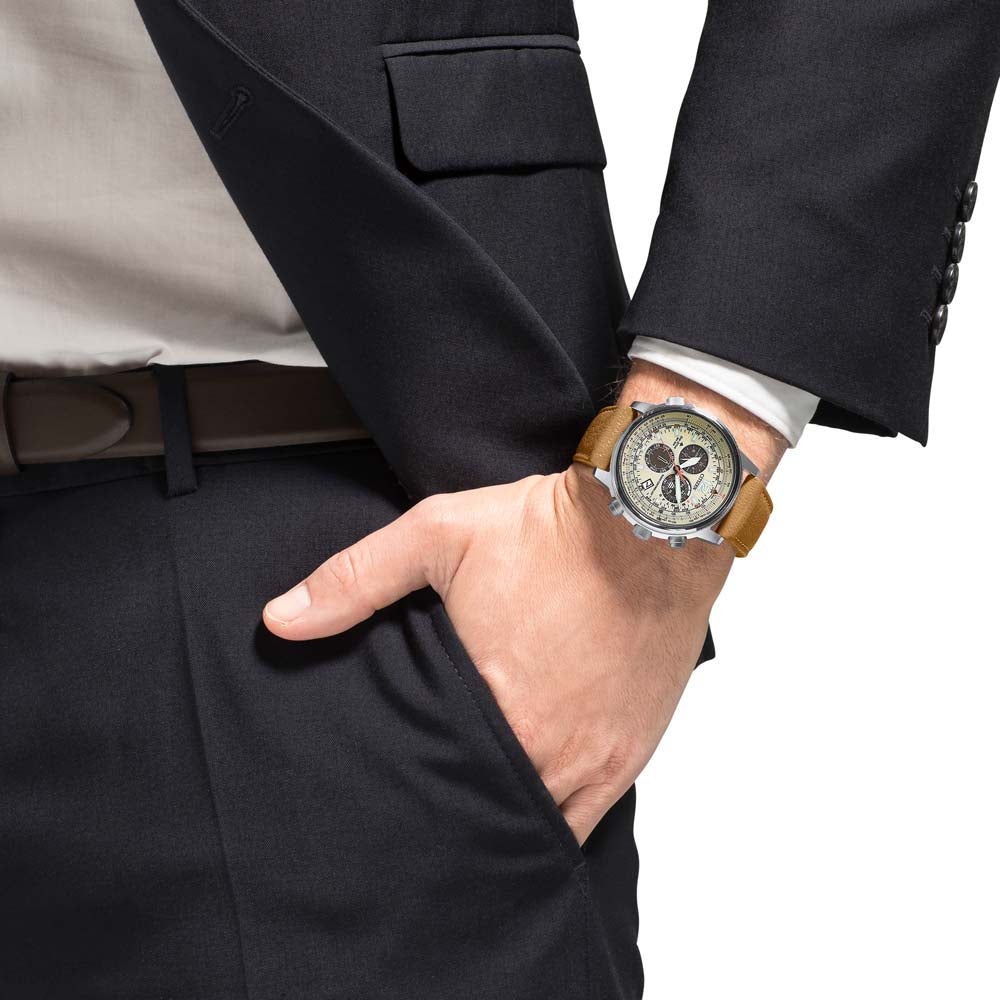 Orologio Citizen Radiocontrollato Crono Pilot uomo mm