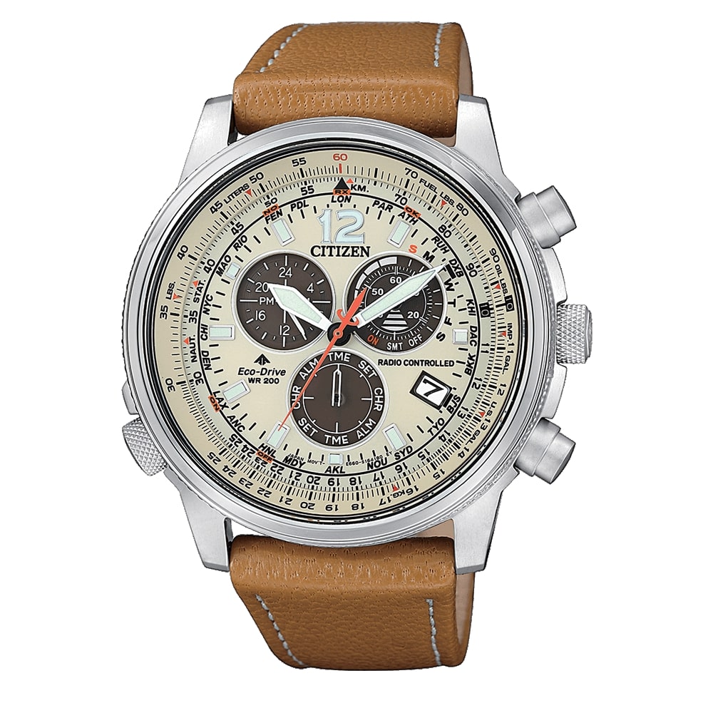 Orologio Citizen Radiocontrollato Crono Pilot uomo mm
