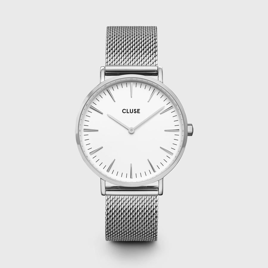Orologio CLUSE Boho Chic Mesh White, Silver Colour