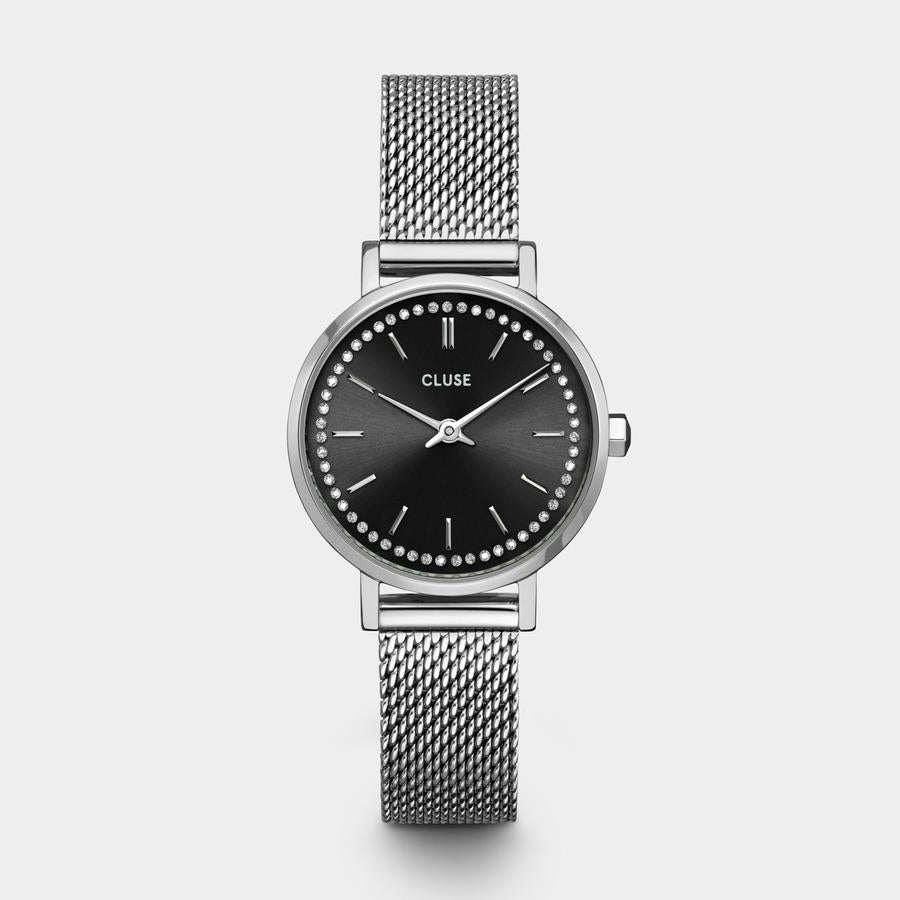 Orologio donna CLUSE Boho Chic Petite Crystals Mesh Black, Silver Colour