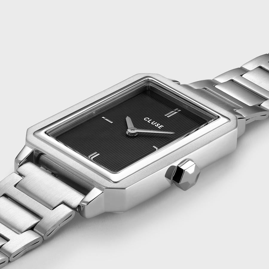 Orologio CLUSE Fluette Steel Black, Silver Colour