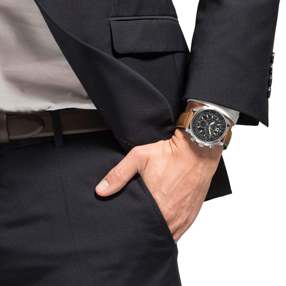 Orologio Citizen Radiocontrollato Crono Pilot uomo mm