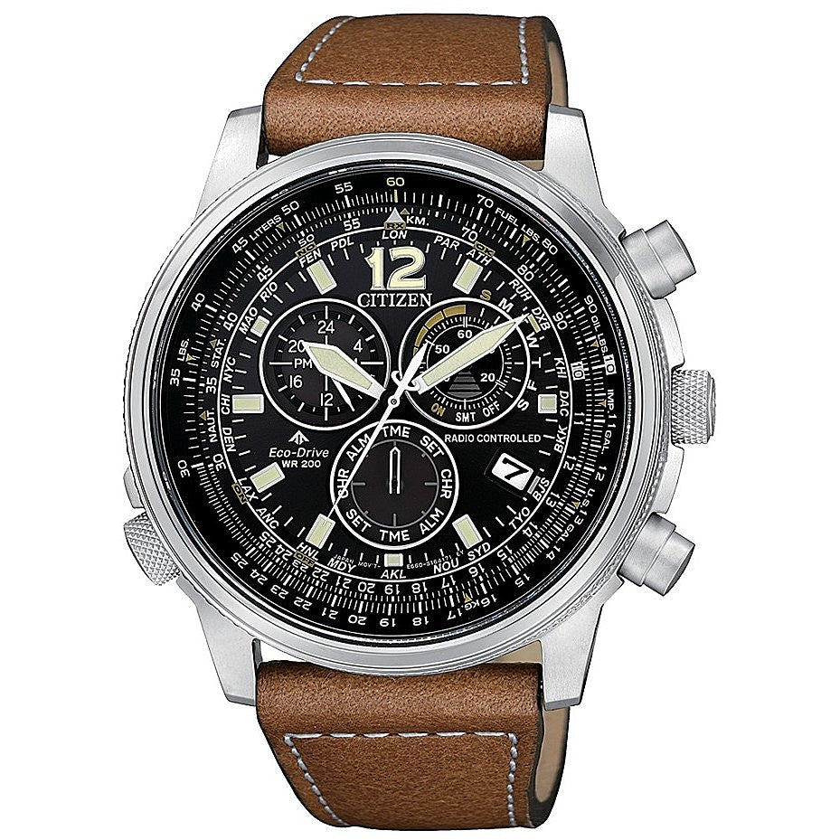 Orologio Citizen Radiocontrollato Crono Pilot uomo mm