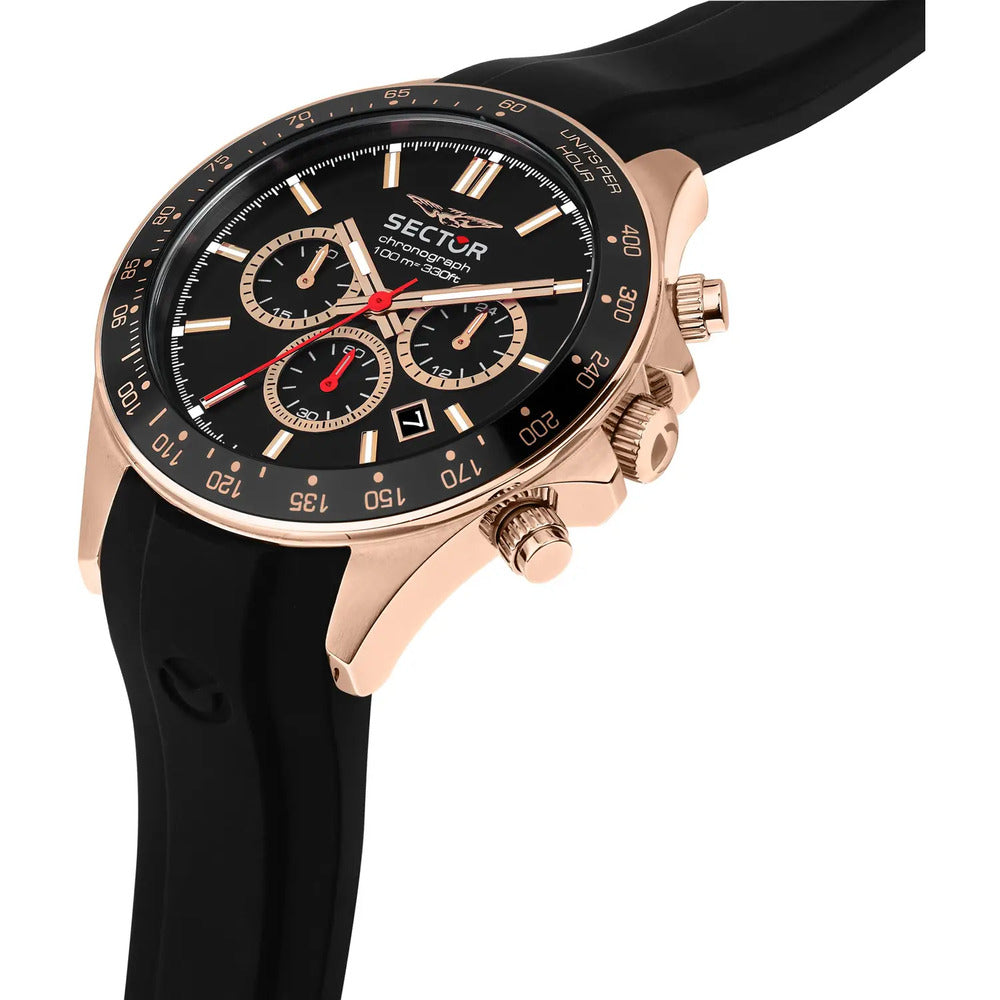 Orologio Cronografo da Uomo SECTOR Black/Rosegold
