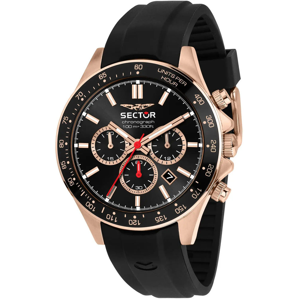 Orologio Cronografo da Uomo SECTOR Black/Rosegold