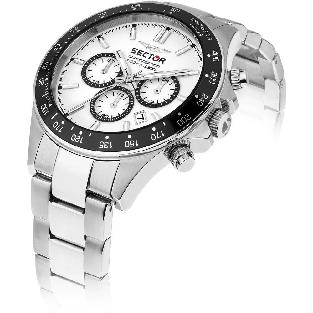 Orologio Cronografo da Uomo SECTOR Silver/White/Black