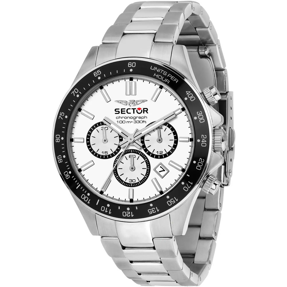 Orologio Cronografo da Uomo SECTOR Silver/White/Black