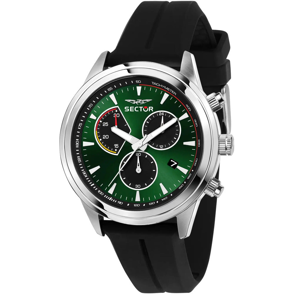 Orologio Cronografo Uomo SECTOR Silver/Green