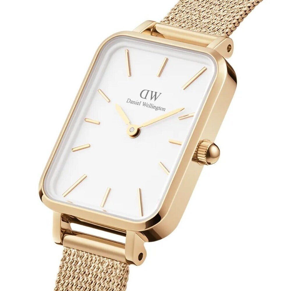 Orologio Daniel Wellington Quadro Pressed Evergold Gold/White