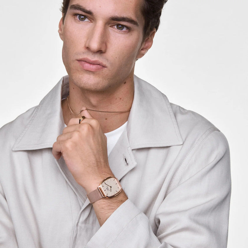 Orologio Daniel Wellington Marlon Wire Linen Rose Gold