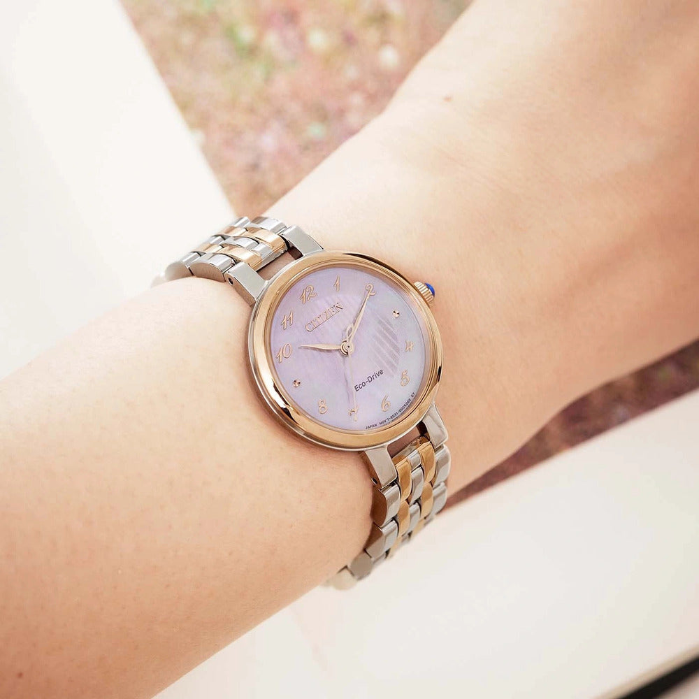 Orologio CITIZEN Lady bicolore con quadrante madreperla rosa