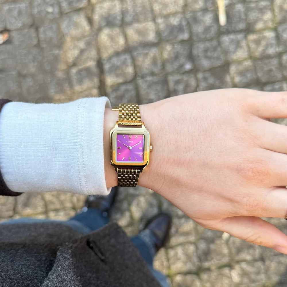 Orologio Cluse Gracieuse Petite Fucsia, Gold colour