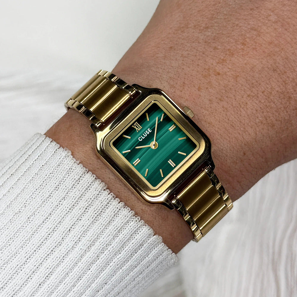 Orologio Cluse Gracieuse Petite Green, Gold colour