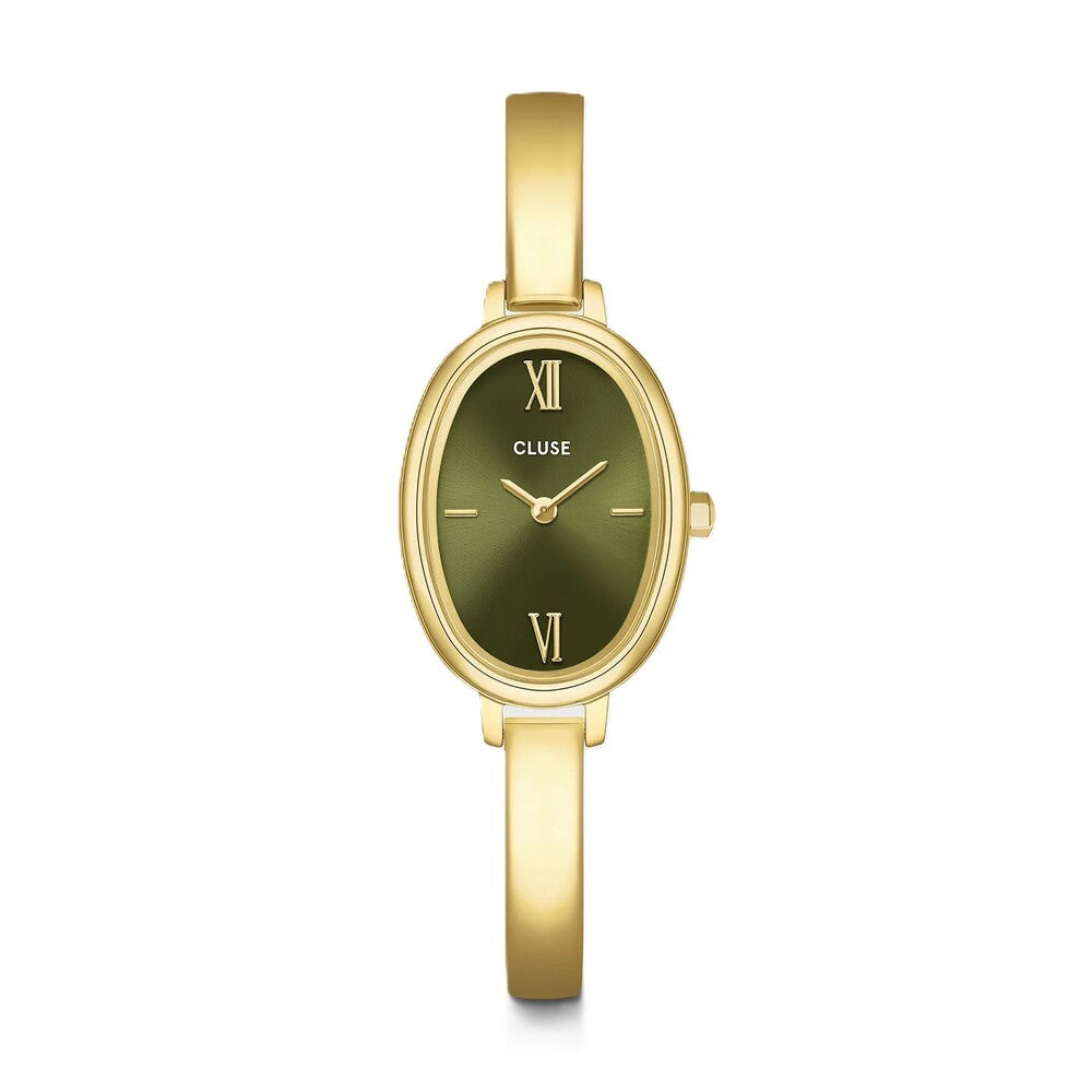 Orologio CLUSE L'Ovale Oro e Quadrante Verde Oliva
