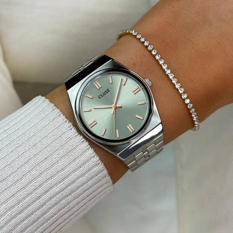 Orologio CLUSE Retrò 's Silver/Sage Green