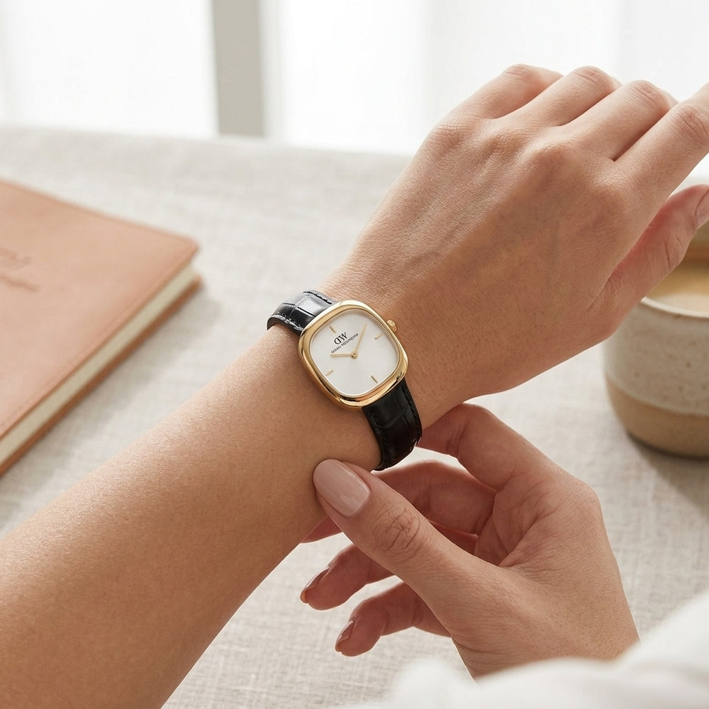 Orologio Daniel Wellington Corta Black Croc Gold