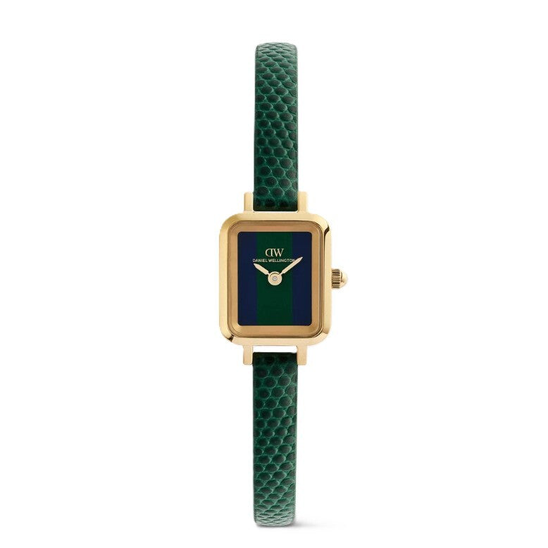 Orologio Daniel Wellington Quadro Mini Green Lizard Warwick Gold