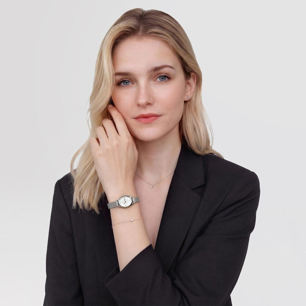 Orologio Daniel Wellington Ophelia Mini Mesh Bianco Argento