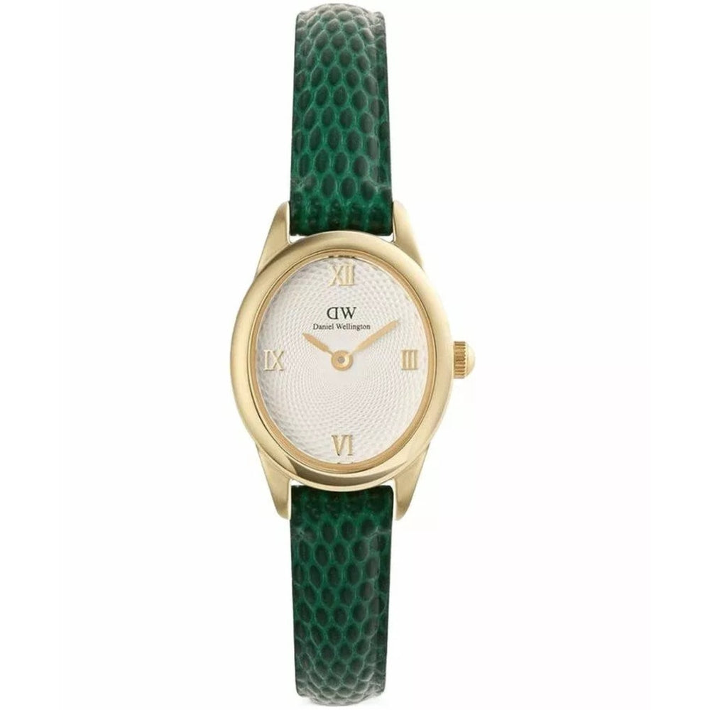 Orologio Daniel Wellington Ophelia Mini Green Lizard White Guillochè Gold