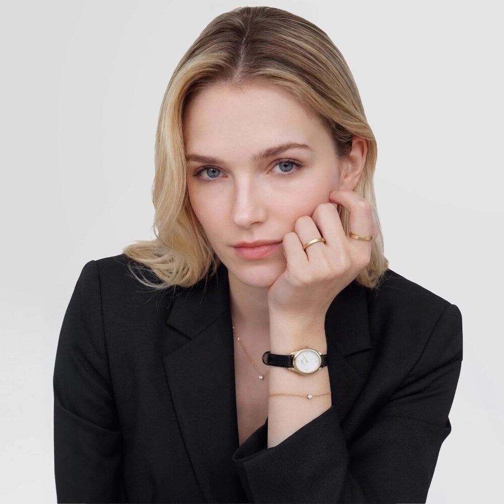 Orologio Daniel Wellington Ophelia Mini Black Lizard White Gold