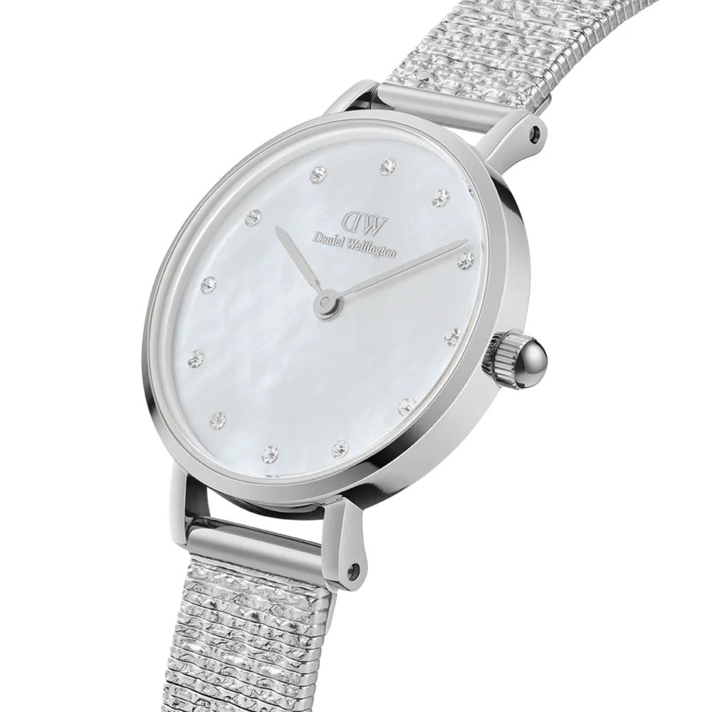 Orologio Daniel Wellington Petite Lumine Pressed Piano Silver/White 28mm